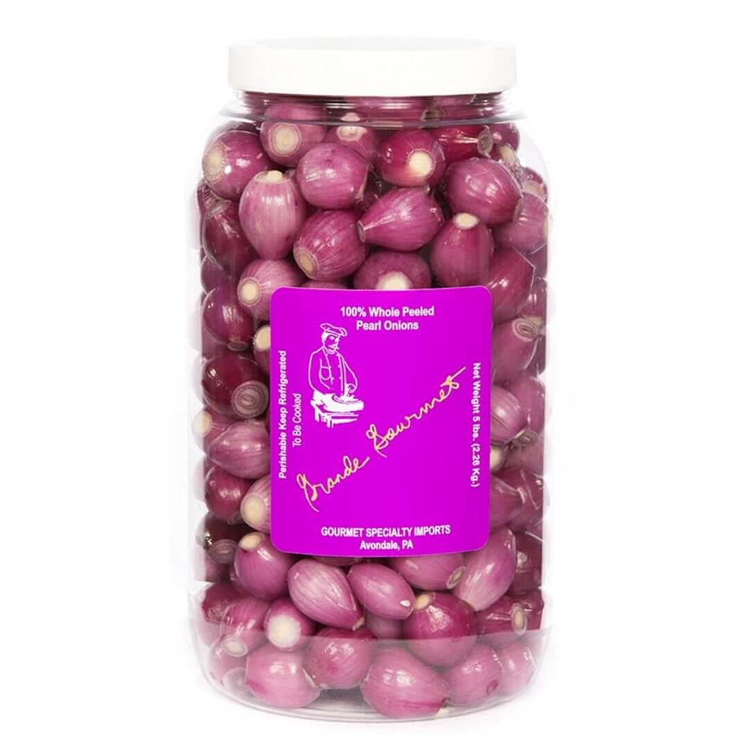 Gourmet Specialty Imports, Your Specialty Onion Source, Grande Gourmet, Peeled Red Pearl Onions